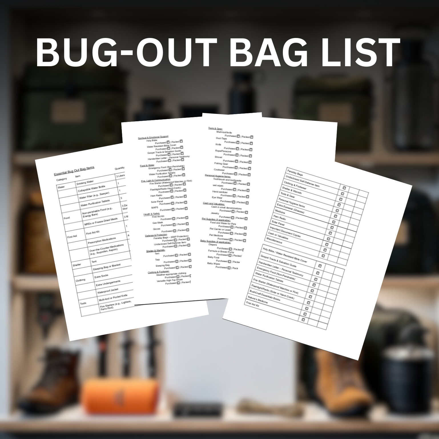The Remnant Checklist – Digital Bug-Out Plan (Instant Download)